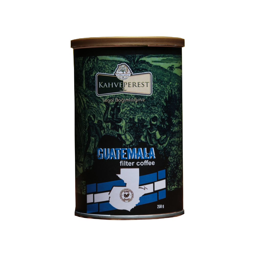 Guatemala Yöresel filtre Kahve 250gr. Teneke kutu Kahveperest Legal